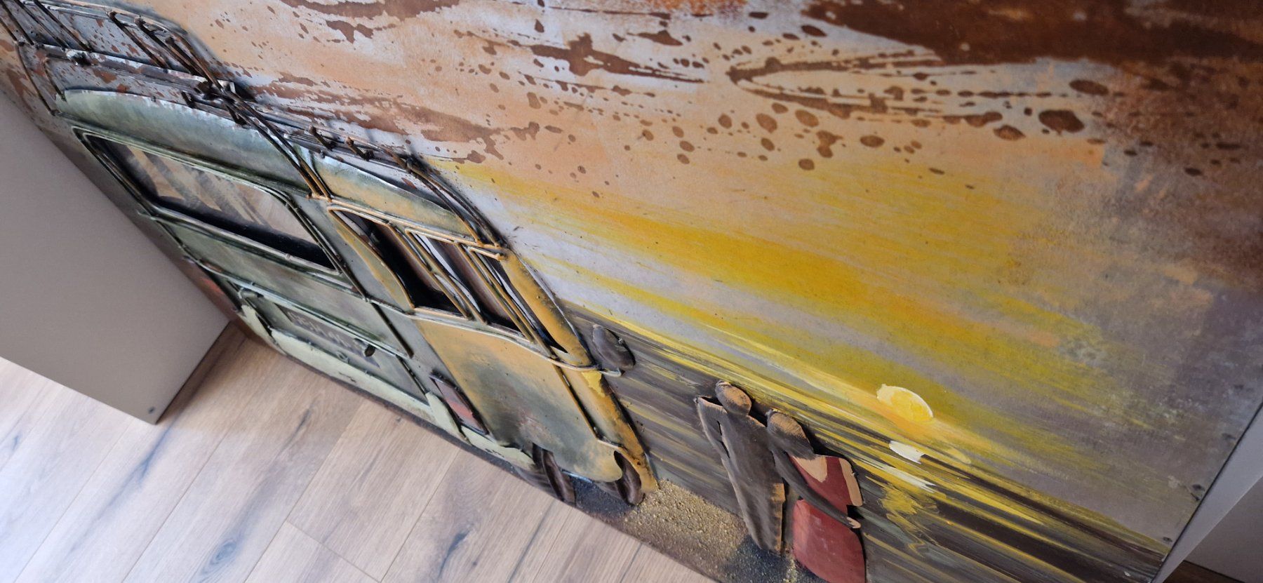 Poster & Bilder: 3D Metallbild bunt Sonnenuntergang – Neu (gemäss Beschreibung) aus Rheinau von Sussel 1