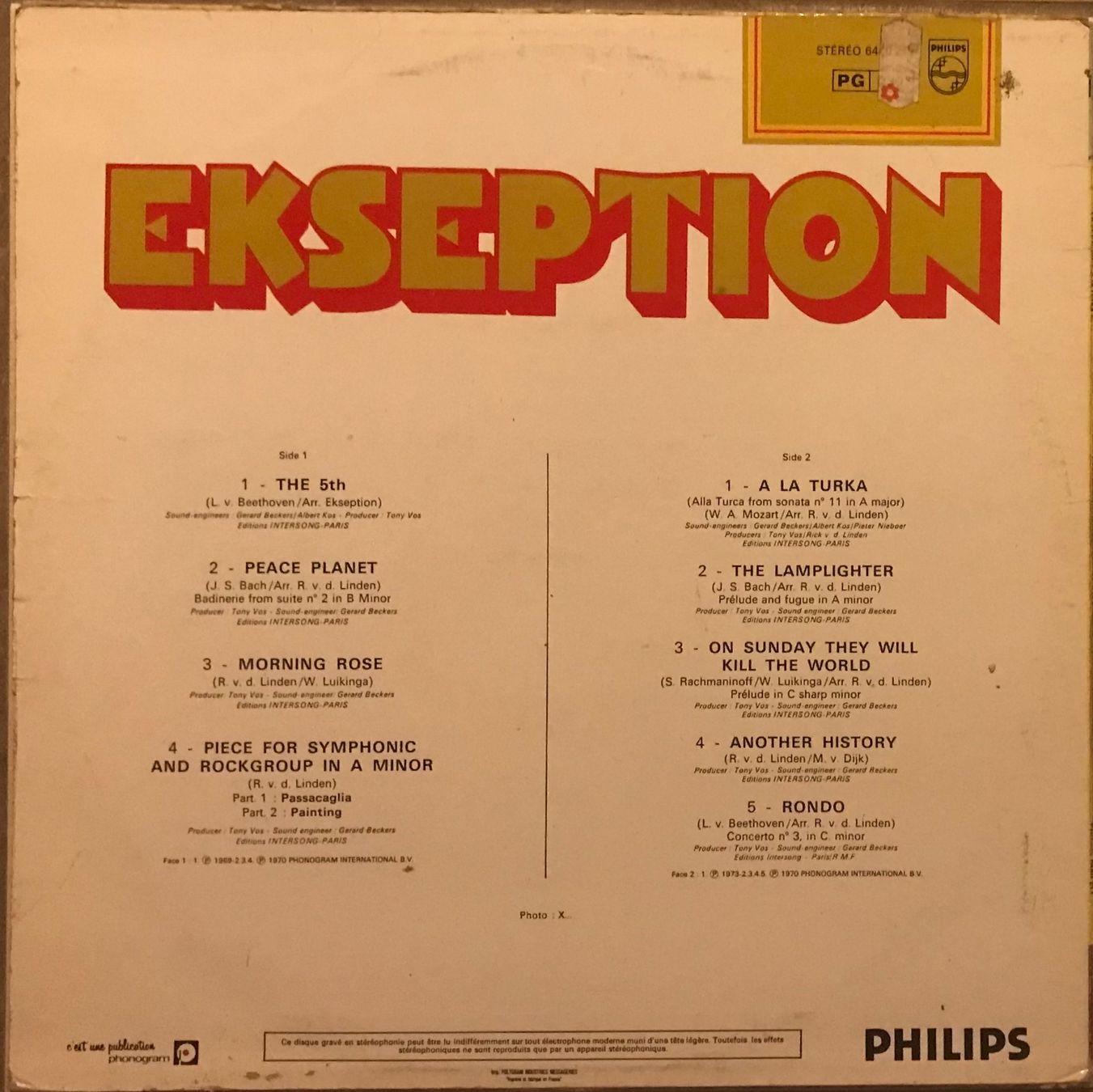 Dischi in vinile: EKSEPTION - A LA TURKA - 33 Tours – Usato da Bussigny venduto da vinyl-pas-cher 1