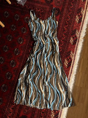 Robe longue Comma motif vagues multicolore taille 36