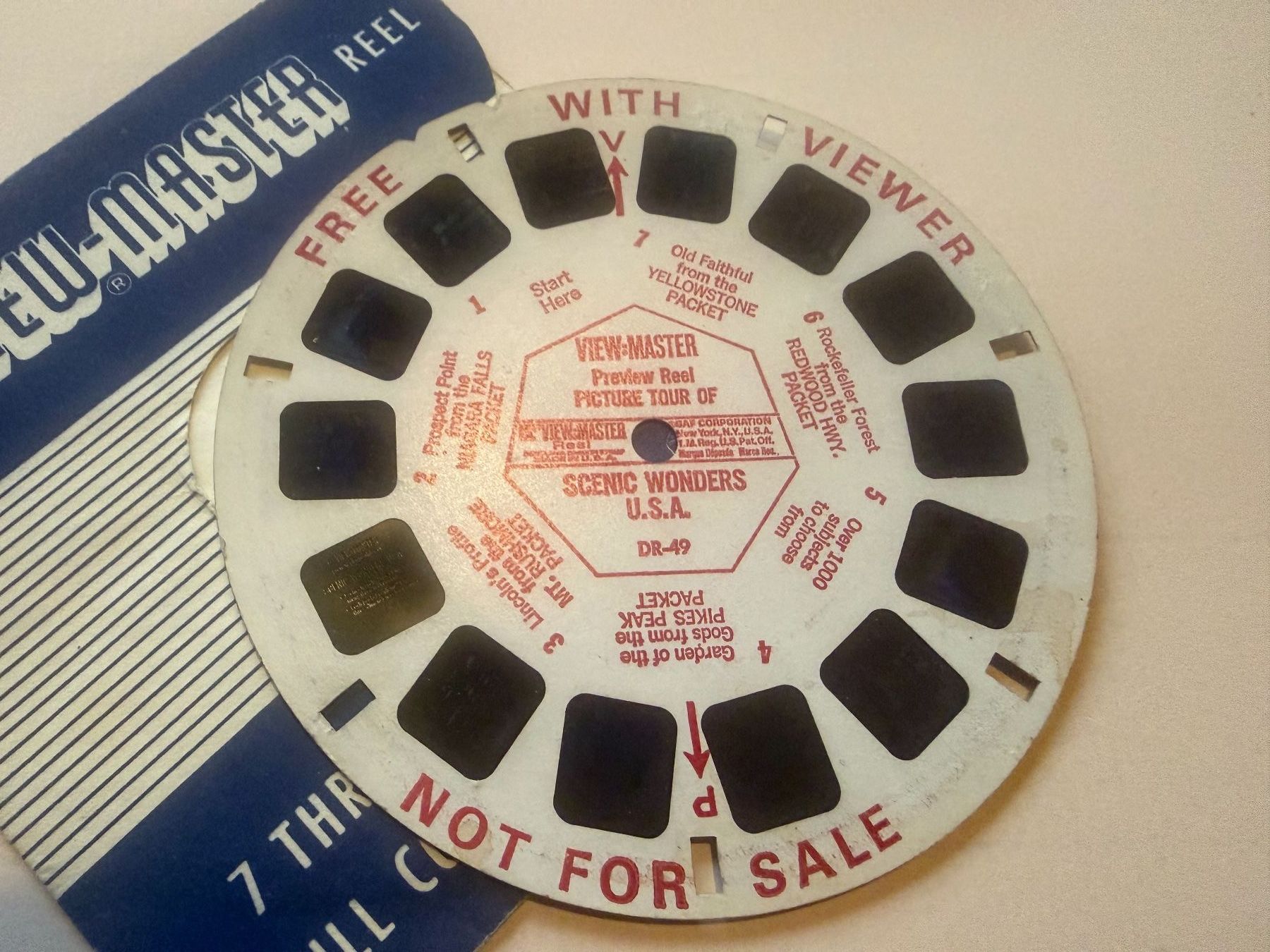 View-master Giocattoli: View-Master 3D:Nr. DR-49 Demonstrationsscheibe – Usato da Tegerfelden venduto da siebenmacky 2