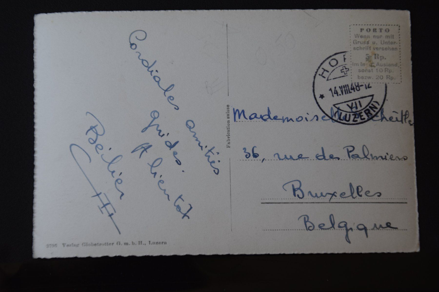 Cartoline postali: AK Luzern, Bahnhof 1948 – Usato da Luzern venduto da CH2018 1