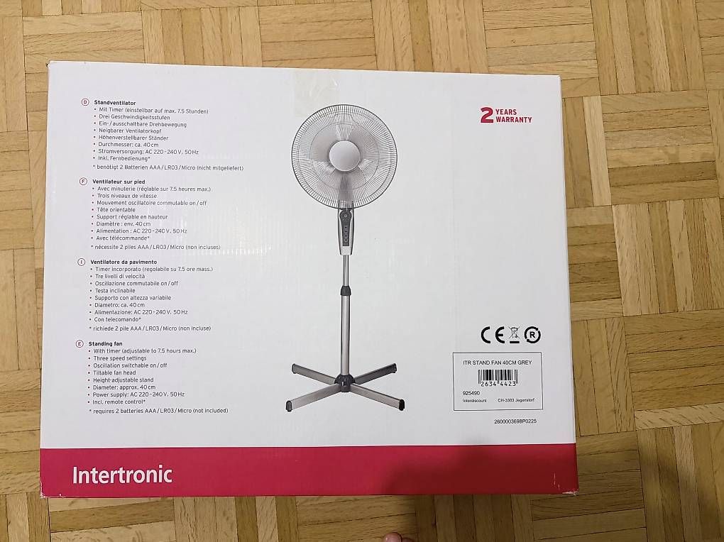 Ventilatori: Ventilateur sur pied Intertronic avec télécommande – Usato da Genève venduto da heo_qq5k 1