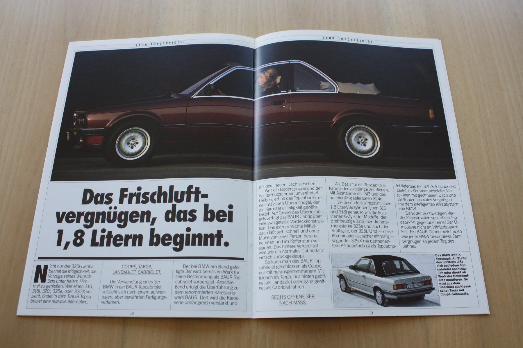 BMW Dokumente: BMW 325i Cabrio Prospekt 1987 – Gebraucht aus Wikon von erwin400 8