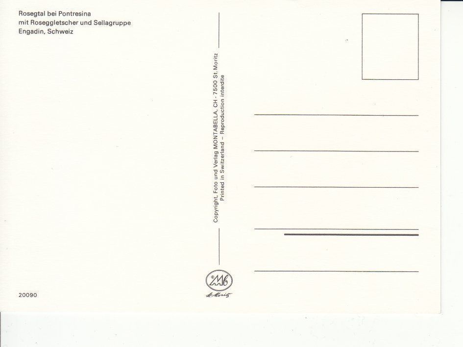 Cartoline postali: Rosegtal um 1995 – Usato da Bürglen TG venduto da StampGraf 1