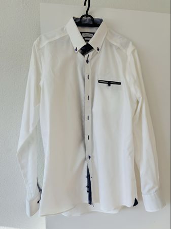 J. HARVEST & FROST Hemd, weiss, Gr. 41/42, slim fit