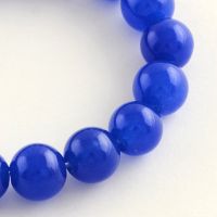 Jade Perlen  4mm dunkelblau gefärbt, 1Strang