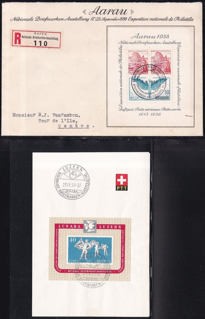 Tutti i francobolli: Brief & Bögli, Aarau & LUNABA Block, ET-Stempel – Usato da Münchwilen AG venduto da Nesar