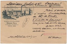 SUCHARD Privatzudruck auf 5 Rp. Ganzsachen-Postkarte