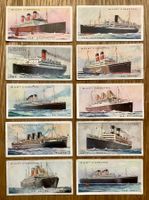 1924 - 10 Antike SHIPS OF THE WORLD Sammelbilder England