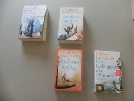 4  Bücher Taschenbücher von Autor Carlos Ruiz Zafon 2013- 18