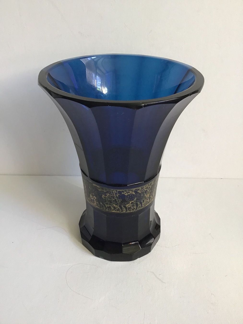 Moser Vasi & Recipienti: Antike Moser Vase blau – Usato da St. Gallen venduto da Goldlilly