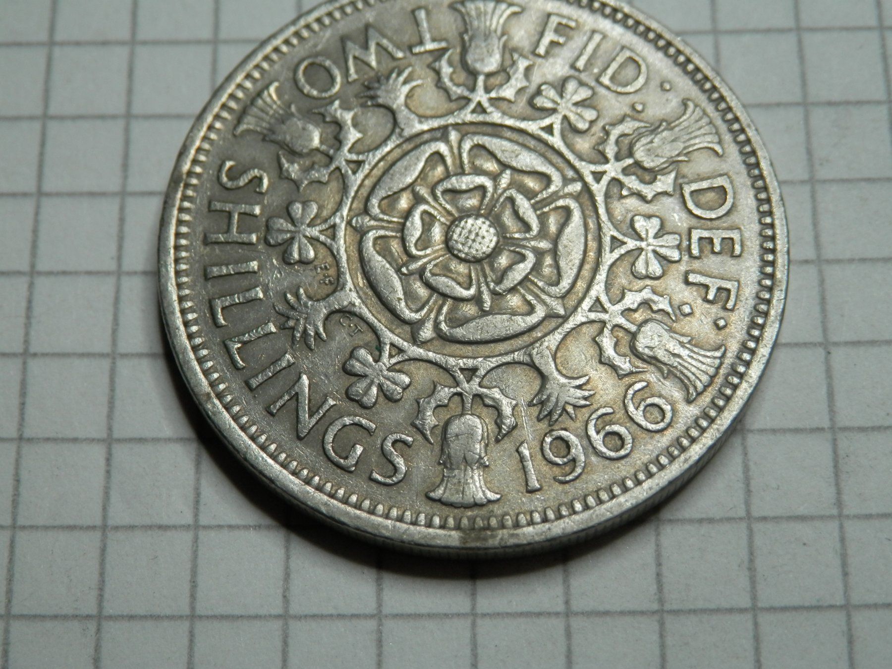 Tutti le monete: Großbritannien 2 Schilling (Florin), 1966 – Usato da Weiach venduto da weiach81 1