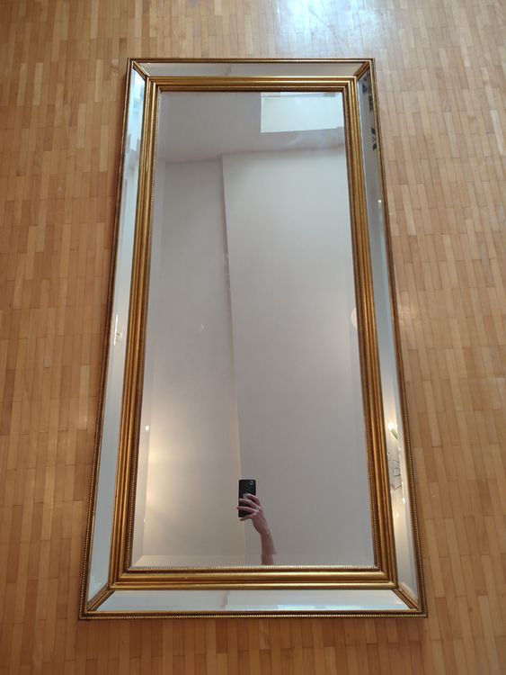 Petit miroir ancien doré à la feuille d'or (D'occasion) à Vauderens