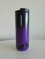 Starbucks Tumbler Halloween Cat Design Purple 16oz / 473 ml