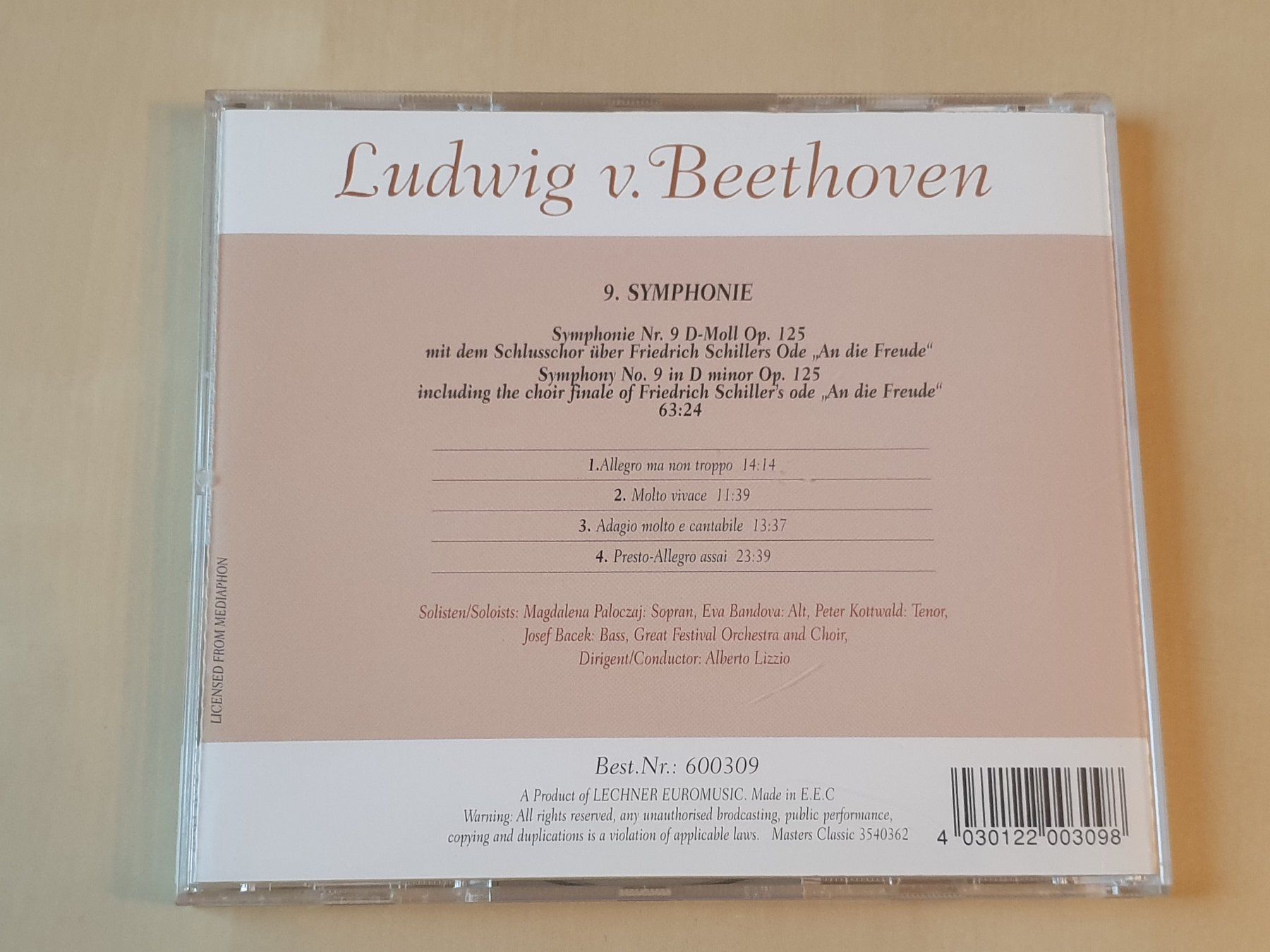 CDs: Beethoven Symphonie Nr. 9 – D'occasion à Stansstad par collectorsshop 1