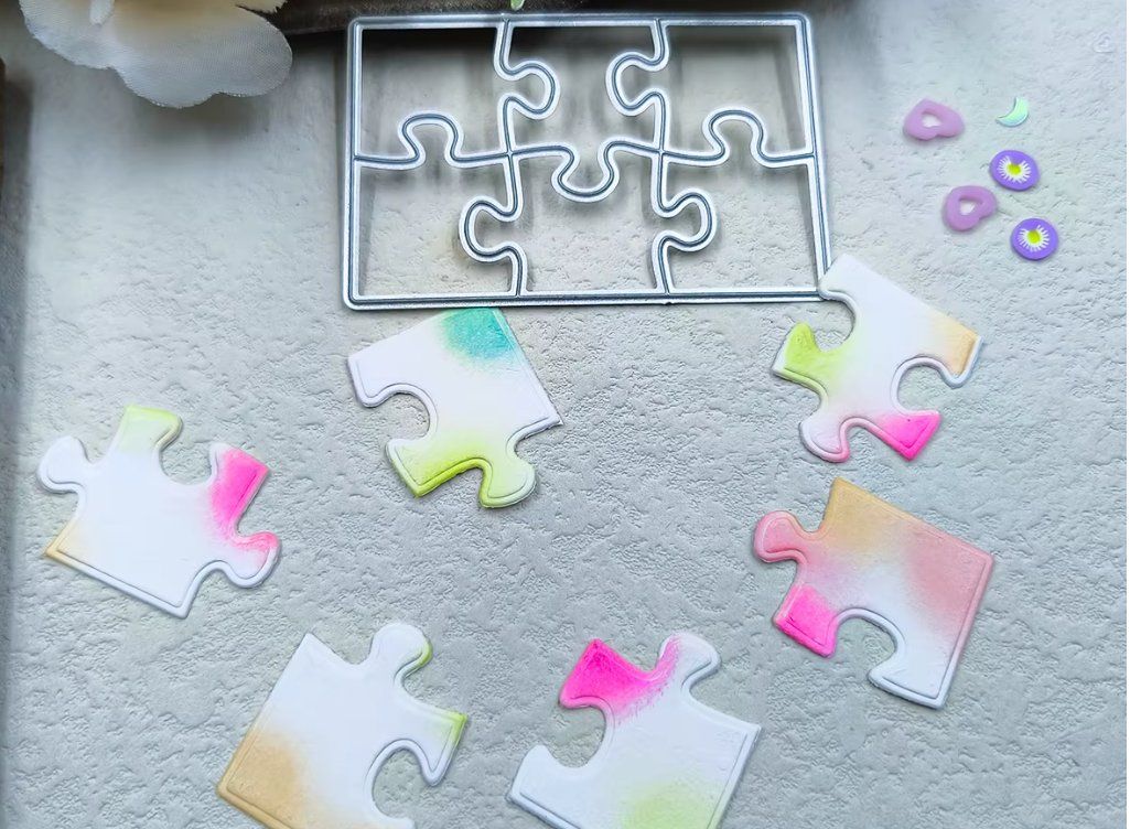Sciablone: Neues Stanzschablonen-Set kleines Puzzle – Nuovo e nell'imballaggio originale da Effretikon venduto da wenuss 1