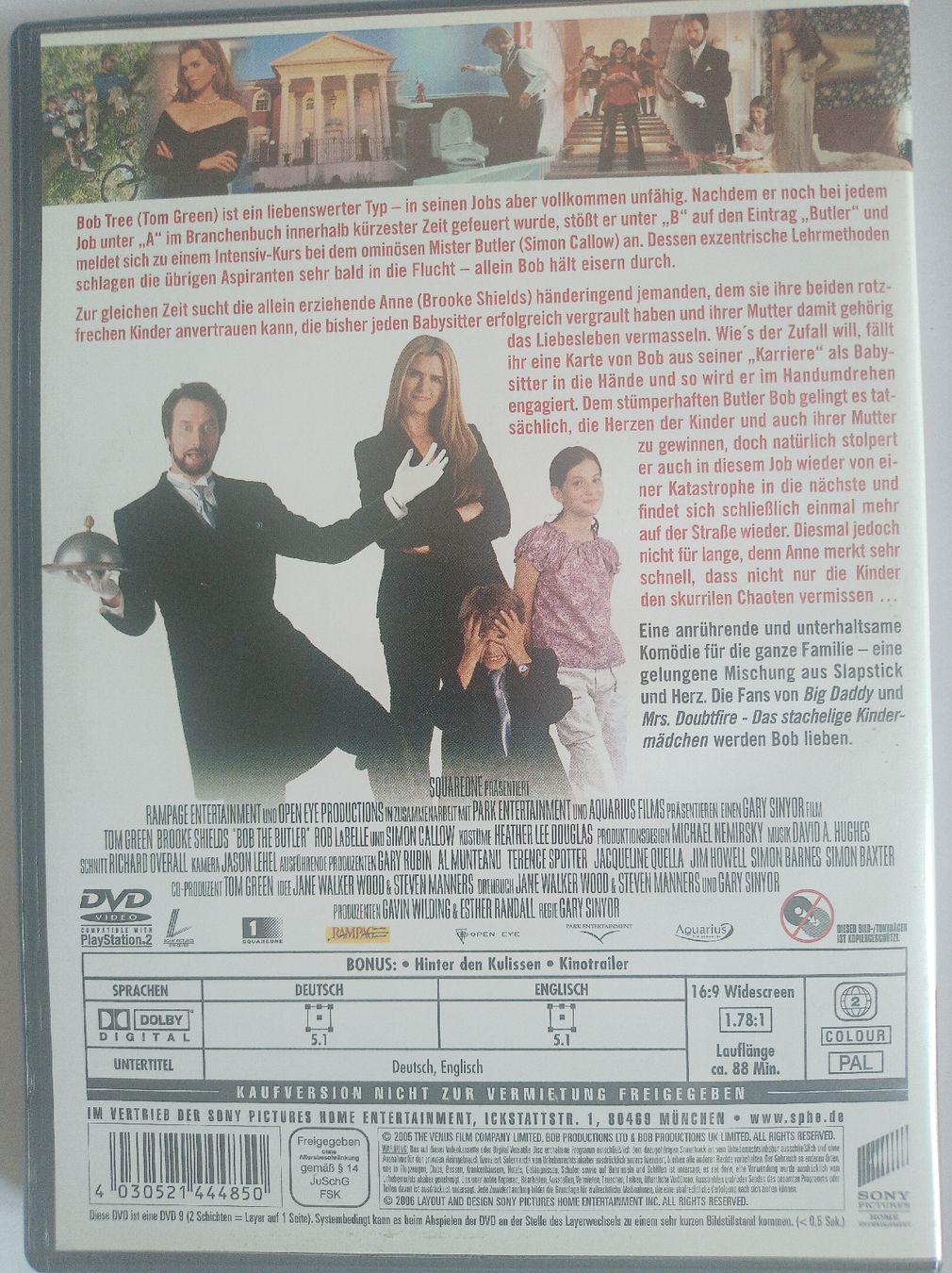 Alle DVDs: DVD Bob der Butler mit Tom Green & Brooke Shields – Gebraucht aus Tann von Veebee6 1