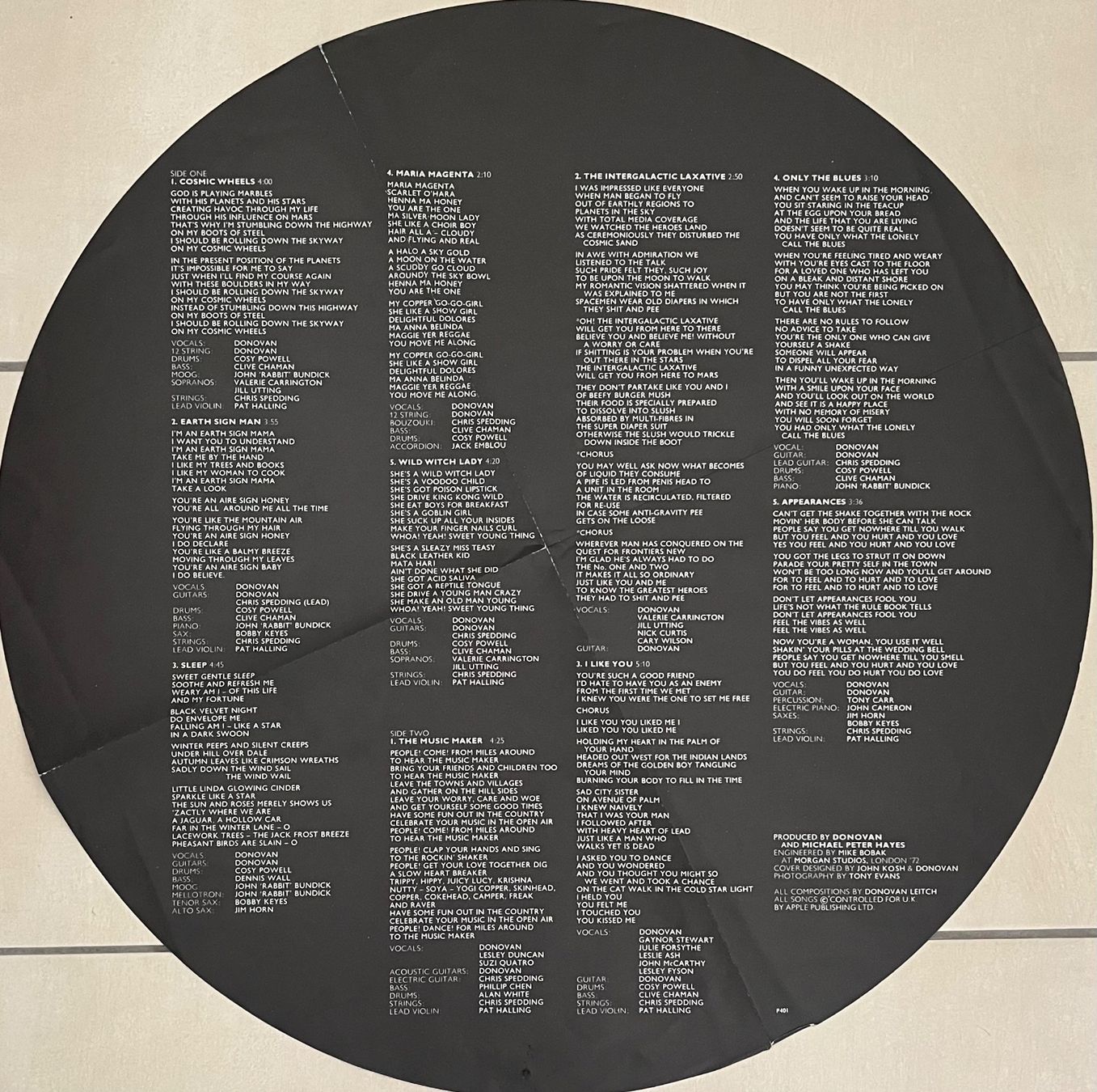 Dischi in vinile: DONOVAN - COSMIC WHEELS - 33 Tours – Usato da Bussigny venduto da vinyl-pas-cher 6