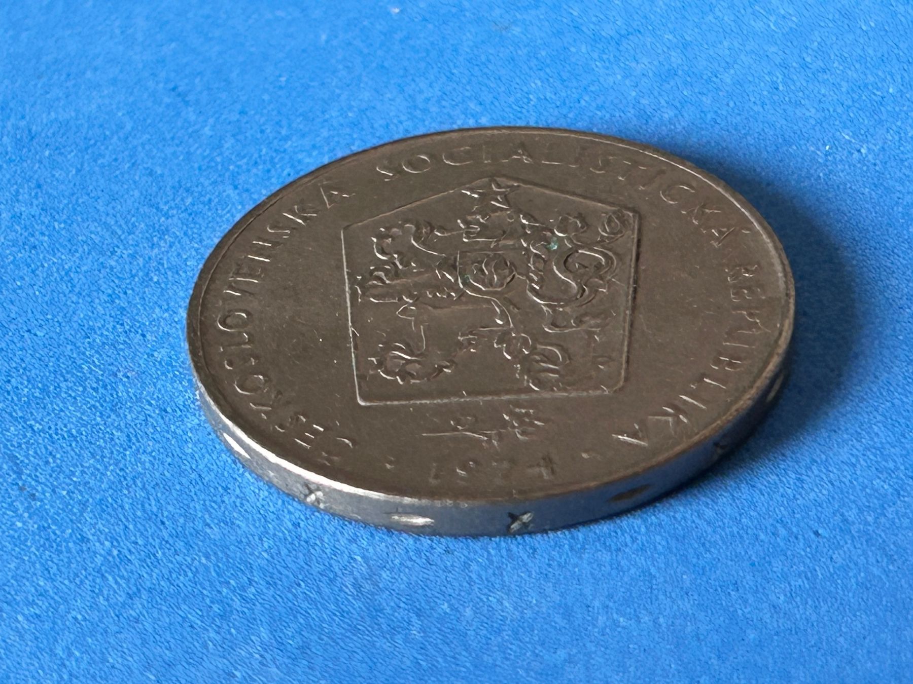 Tutti le monete: Czechoslovakia - 2 Koruny 1974 – Usato da Corcelles NE venduto da AJKader 3