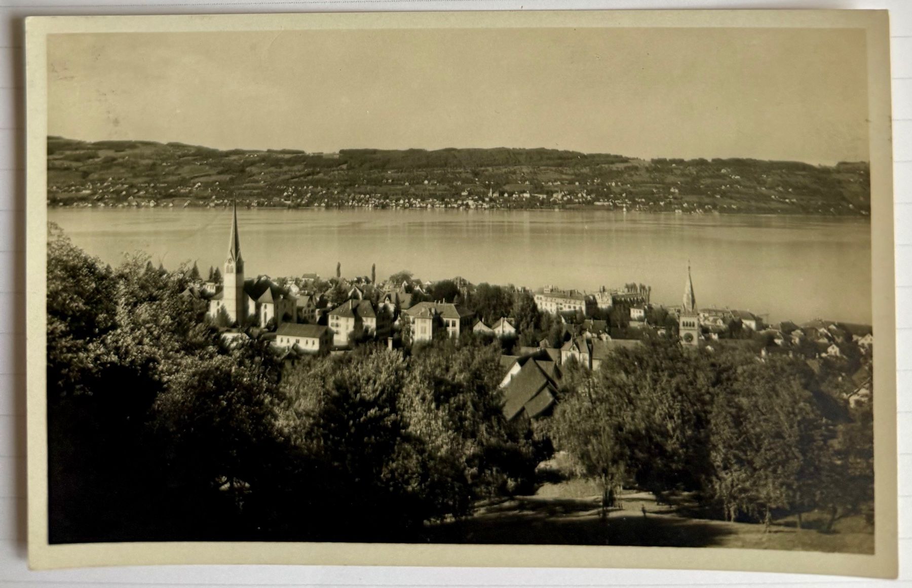Cartoline postali: Wädenswil - Panorama 1931 – Usato da Lutry venduto da Ediego