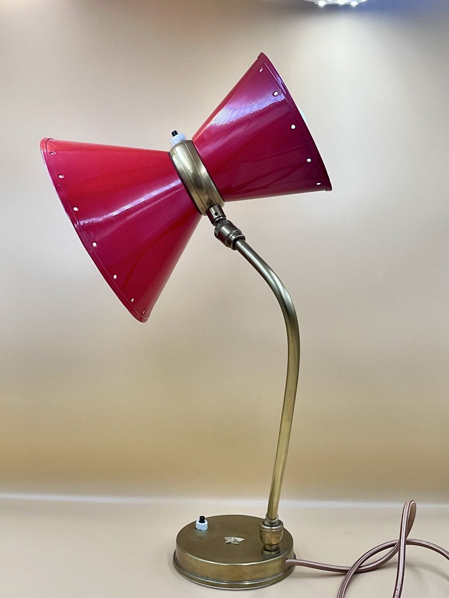 Lampade: Lampe de table Diabolo René Mathieu pour Lunel, 1950s – Usato da Lausanne venduto da Vibewave 9