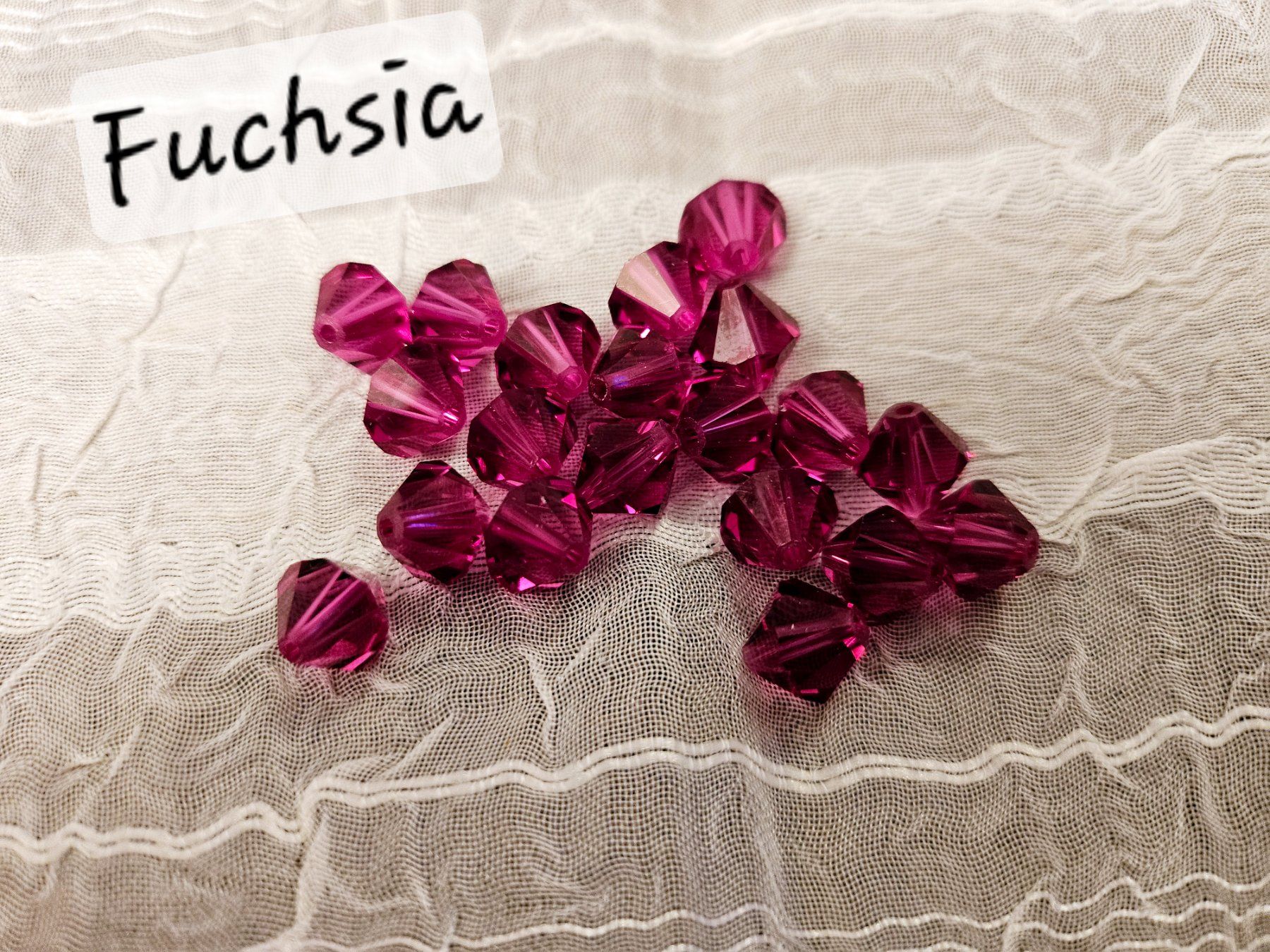 Perle (finte): Swarovski Perlen 8 mm Fuchsia – Nuovo e nell'imballaggio originale da Dietikon venduto da Eleda