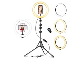 LED VLog Ringlicht-Kit JJC ZB-6 mit Stativ Handyhalter u. a.