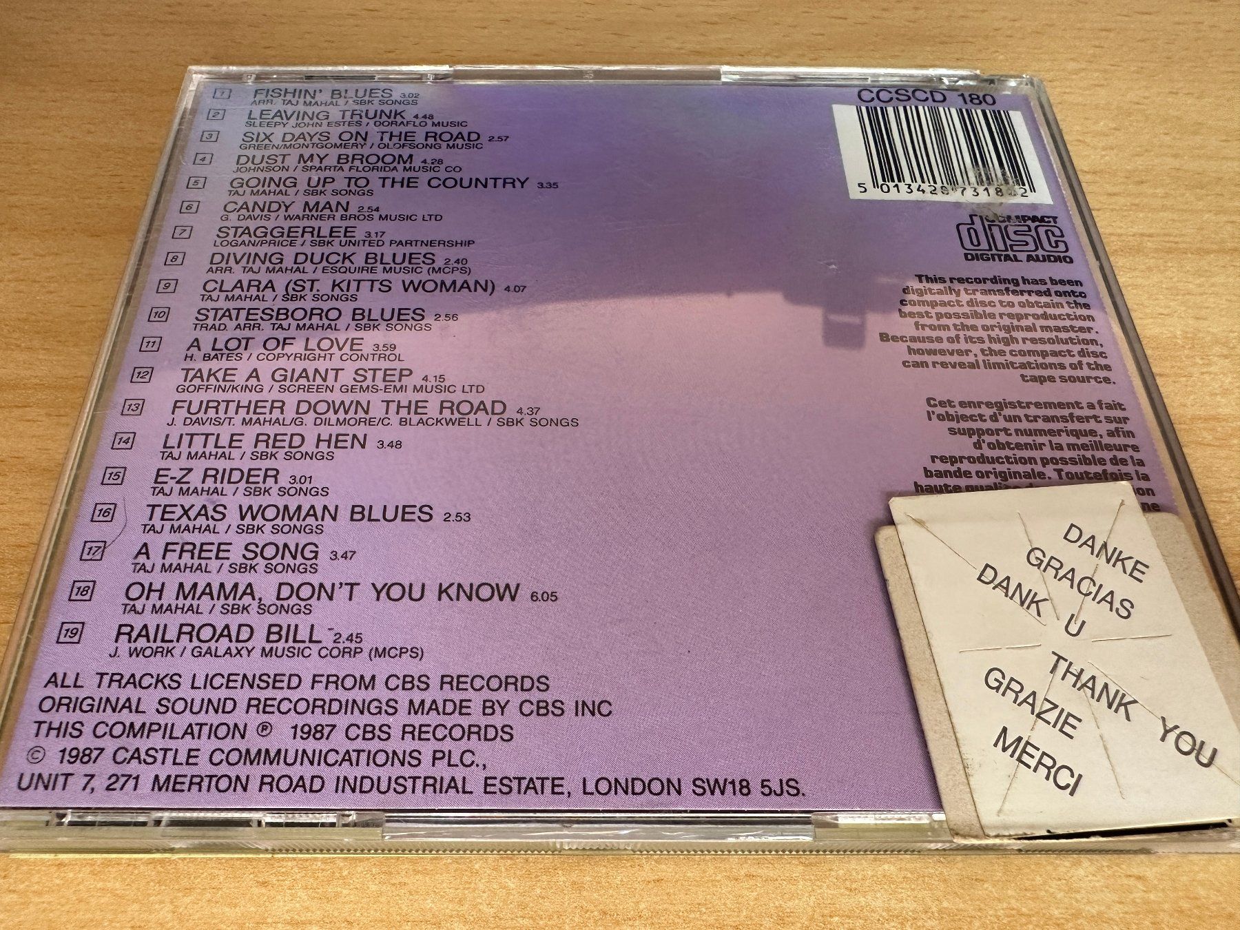 CD: Taj Mahal – The Collection – Usato da Rikon im Tösstal venduto da Alpenmutz 1