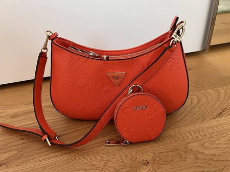 Guess Handtasche Orange / Gold