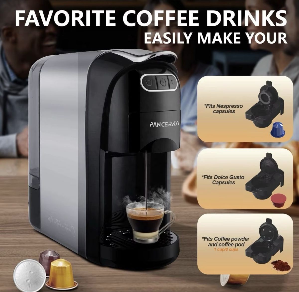 Machines à café & Machines à expresso: Machine à café Pancerka multi-capsules noire neuve – Neuf avec emballage d'origine à Leukerbad par mig_8bbp 2