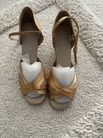 Goldene Salsa Tanzschuhe Grösse 39, neu ungetragen!