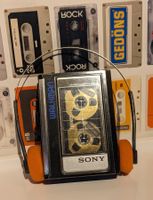 SONY WM-32 Walkman - schwarz, top revidiert, vintage 80er