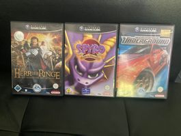 Nintendo Gamecube Spiele: Herr der Ringe, Spyro, NFS