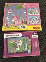 Haba Unicorn Puzzle and Stripe Puzzle Set Age 3+