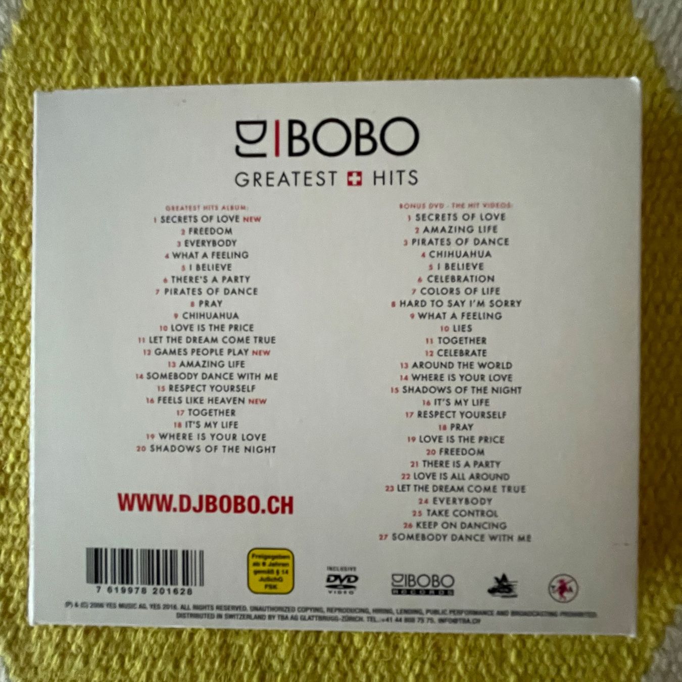 CD: DJ BOBO-CD+DVD GREATEST HITS (DIGIPACK) – Usato da Rorschacherberg venduto da CD-Roli 1