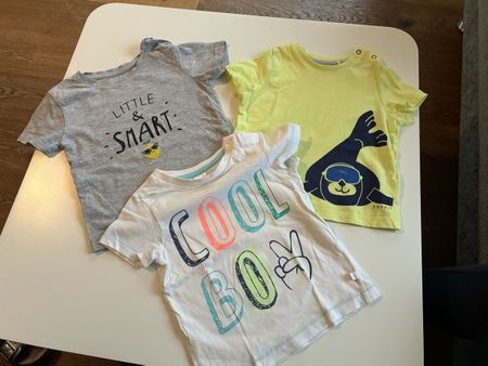 3 coole Shirts für Kinder Größe 74/80