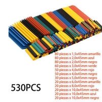 Kit tubes thermorétractables, 530 pièces Kit tubes 530 pcs