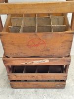 Vintage Holzharasse, 2 Stk. Sinalco, Canada Dry, 