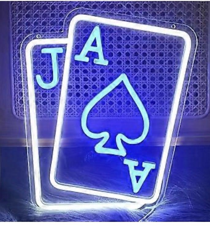 Tutte le decorazioni: LED Neon Wandbild Spielkarte – Nuovo e nell'imballaggio originale da Bern venduto da pat_g5v7