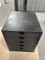 Kleiner Schubladenschrank 5 Schubladen dunkelgrau gebraucht