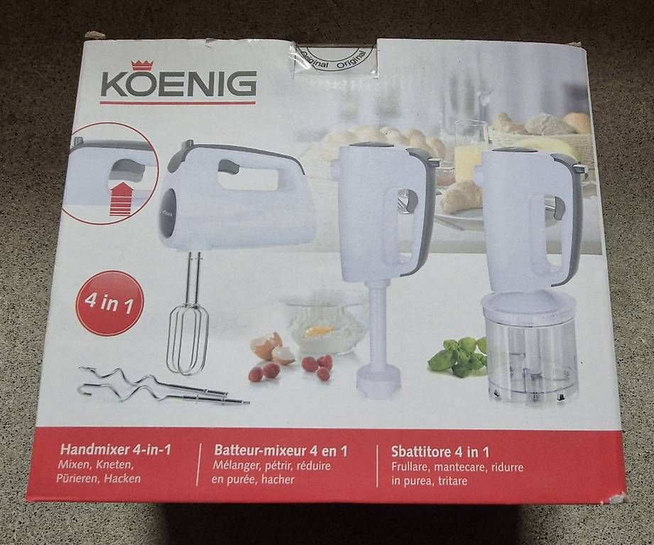 Elettrodomestici da cucina: KOENIG Handmixer 4-in-1 Set – Nuovo e nell'imballaggio originale da Amriswil venduto da Tzone