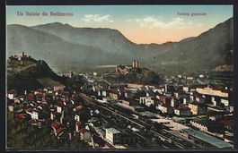 AK Bellinzona, Veduta generale, 1915
