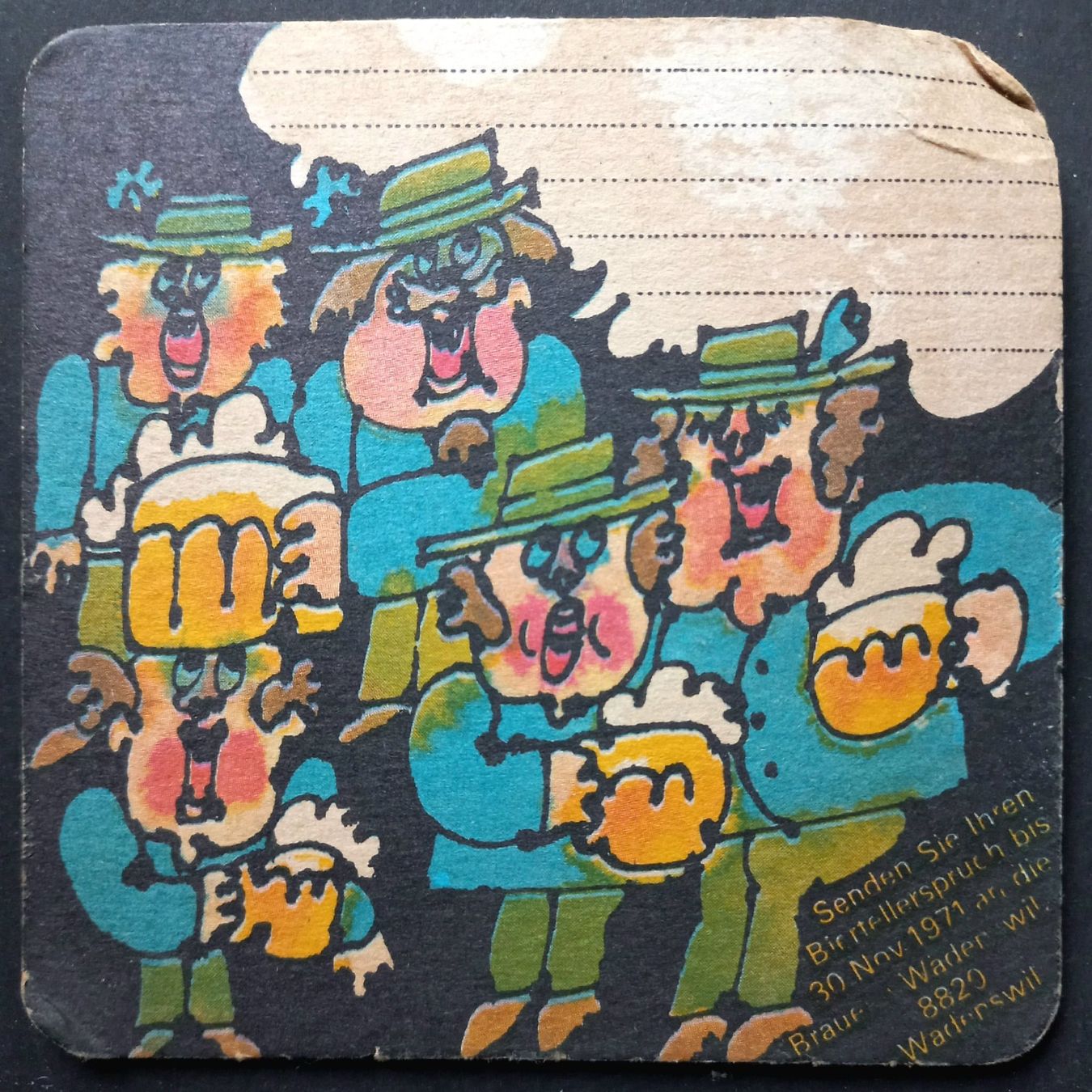 Warteck Sottobicchieri: Bierdeckel - Wädenswiler Bier - CH – Usato da Niederuzwil venduto da lubimaja 1
