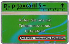 BANK AUFINA - seltene Kunden-Taxcard