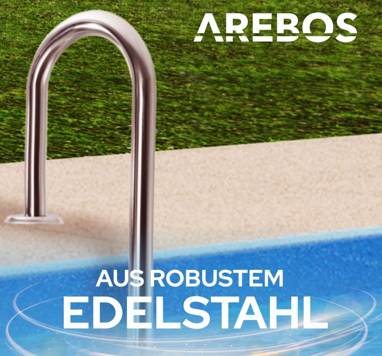 Scale: Poolleiter Einbauleiter Schwimmbad Treppe robust – Nuovo e nell'imballaggio originale da Amriswil venduto da JaJa-Express 2
