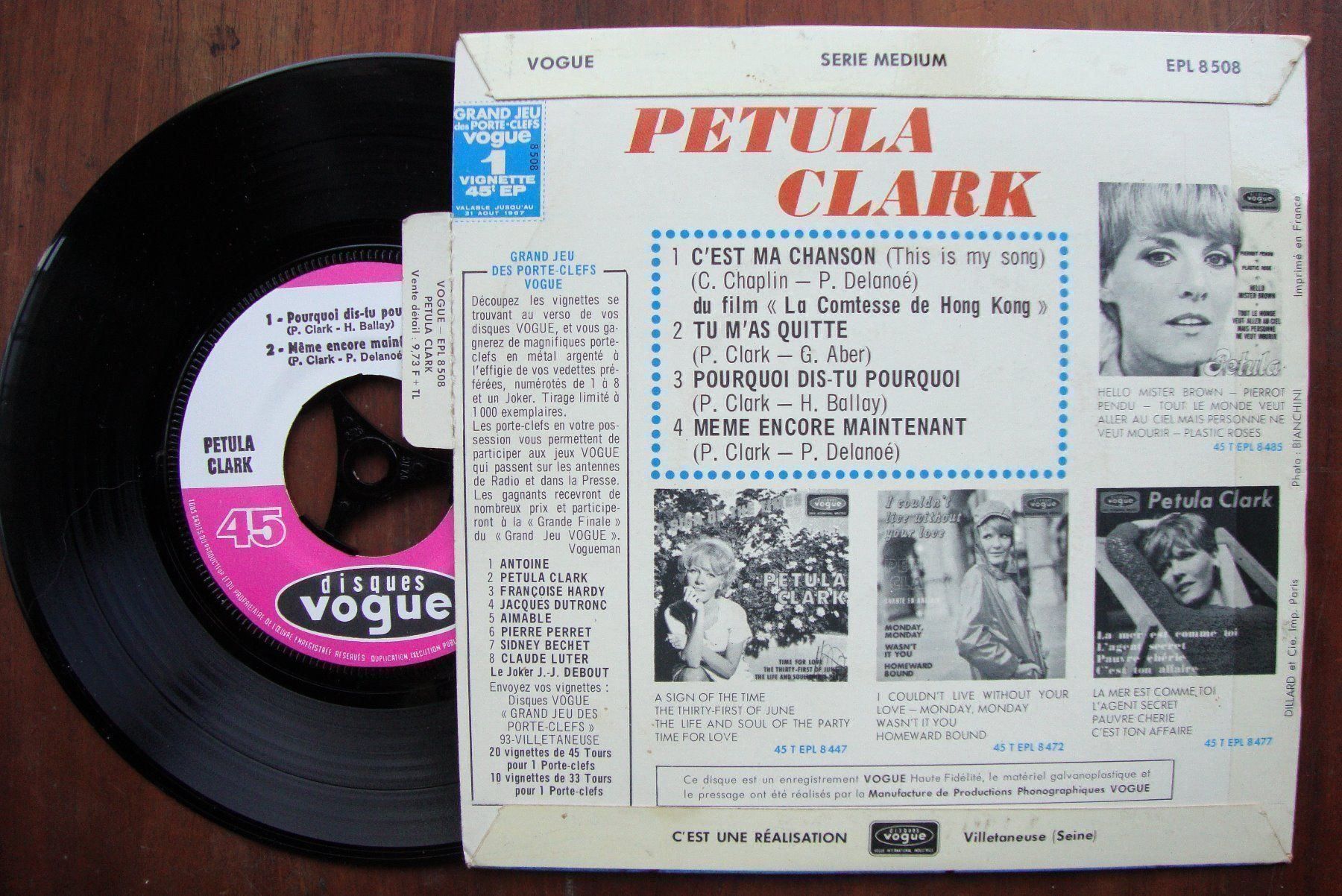 Dischi in vinile: PETULA CLARK - C'EST MA CHANSON - EP – Usato da Bern venduto da Uli_10_11 1