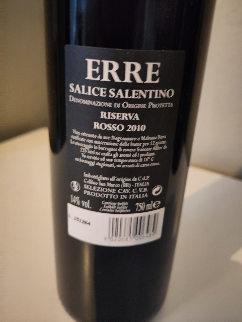 Vino: 6 FL. Salice Salentino Riserva Terrae Melixia 2010 – Nuovo (secondo la descrizione) da Basel venduto da Morgenmuffel 3