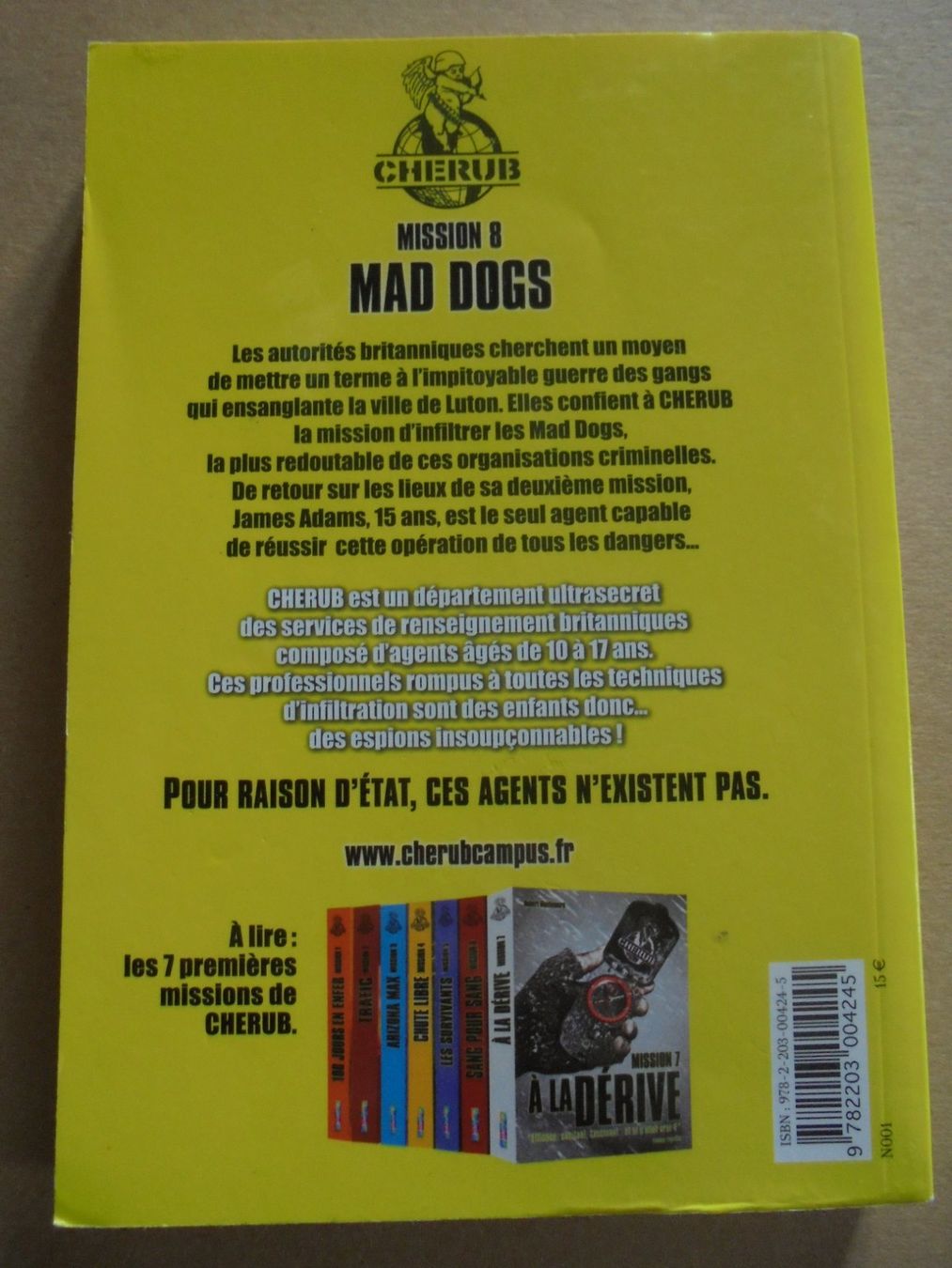 Libri: CHERUB " Mission 8 = Mad Dogs " de Robert Muchamore – Usato da Crissier venduto da Promopost 1