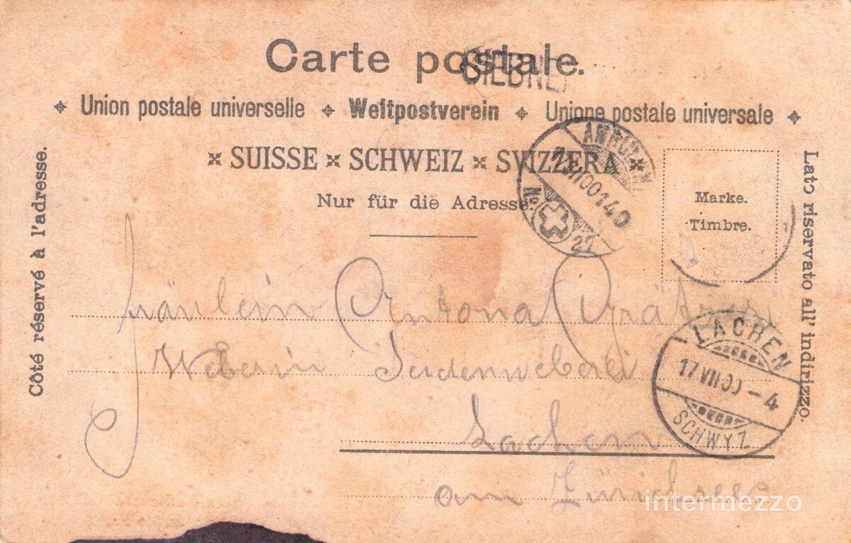 Ansichtskarten: Chur GR // 1901 Litho Plessur Quai – Gebraucht aus Basel von intermezzo12 1
