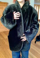 Hochwertige Lammfelljacke in Biber-Optik Oversize / Gr. 44